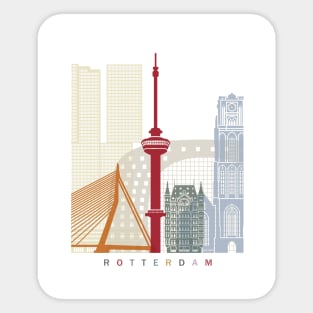 Rotterdam skyline poster Sticker